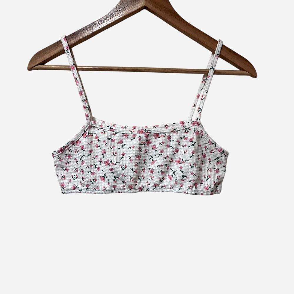 White floral bralette
